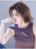 kate大宮 マットブラウン×大人かきあげボブ