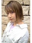 「NUDE」#大人かわいい スリークボブ 前下がり 外ハネボブ