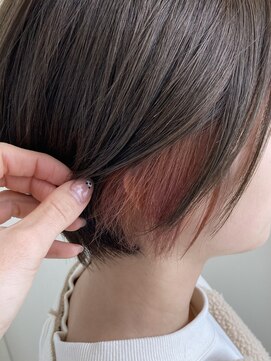 ヘアーデザイン シュシュ(hair design Chou Chou by Yone) ☆chouchou☆インナーカラー ピンクベージュカラー