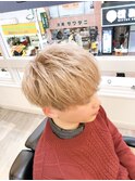 ブリーチ1回ミルクティーカラー