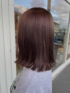ノイ(neu) 切りっぱなしラインと秋色ピンクカラー【静岡/髪質改善】