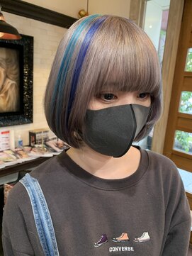 ボアップ 京橋店(boappu) ベージュカラー、メッシュカラー