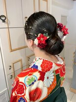 ネオリーブ チロル 横浜西口店(Neolive CiroL.)&nbsp;卒業式袴着付け　タイトシニヨン