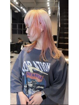 ルーツ(Roots) goro ホワイト×ミックスアンブレラ　＃ハイトーンカラー