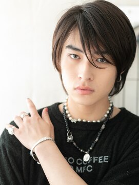 モッズヘアー メン 戸田公園店(mod's hair men) 斜めバングポイント！無造作セクシー黒髪ボブウルフc戸田公園