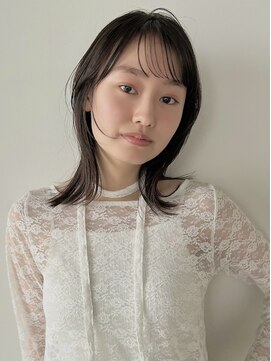 ディッセンバー 渋谷(December) 【大人可愛い】小顔顔周りレイヤー、ブリーチなしベージュ