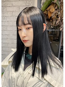 セット(Sete) ブルーブラックのロングストレート