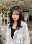 ◇くびれるロングレイヤー/暗髪/黒髪/髪質改善/ロングウルフ