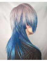トリットフューアトリット(Hair & Make studio Tritt fur Tritt)&nbsp;white×blueーアンブレラー