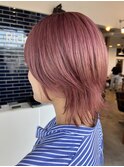 ショートウルフ×ピンク