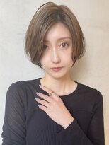 ロンドエニカ 大宮(Lond enika)&nbsp;黒髪ボブルフネビージュ小顔ワンレンスペインカール