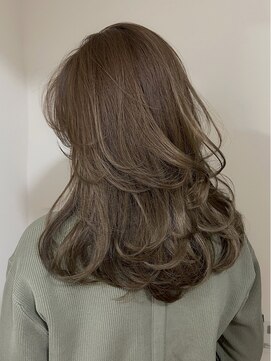 バベル アット フルリール 甲子園口(BABEL at fleurir) レイヤーカット髪質改善オリーブグレージュ韓国ヘアアッシュ