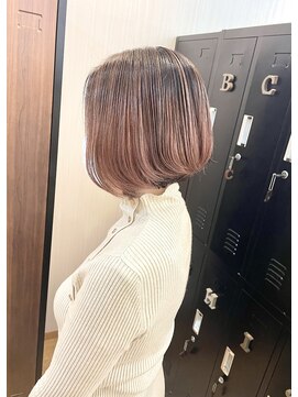 ギフト ヘアー サロン(gift hair salon) 【バレイヤージュピンクボブ】原口健伸