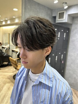 曲がる縮毛矯正専門店 バイ レイズ 名駅(曲がる縮毛矯正専門店 by RAYS) フェザーパーマ 襟足あり センターパート K