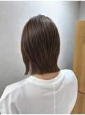 くびれボブ×オリーブブラウンカラー