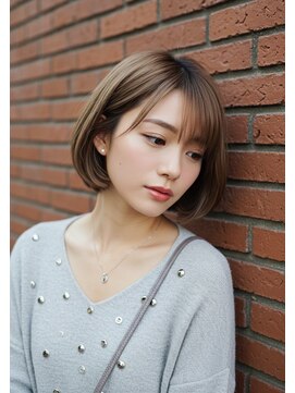 フルショウ 小牧(FURUSHO) 内巻きゆふるわボブ/ナチュラルボブ/小顔みせモテ髪ヘア