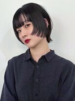 アイティーバイアルバム 藤沢店(IT by ALBUM)&nbsp;ウルフレイヤーウルフカット暗めカラーショート_ba567151