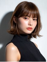 ロッソ ヘアアンドスパ 谷塚店(Rosso Hair&SPA)&nbsp;前髪顔まわりカット/外ハネボブ/丸みボブ/ショートボブ