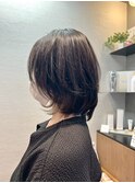大人可愛い小顔こなれカールチョコレートカラーブリーチなし