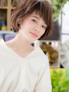 カバーヘア ブリス 川口(COVER HAIR bliss) ニュアンスカラーオン眉くびれショート川口20代30代40代b!