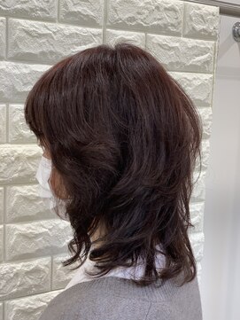 フレッシュサラダディーズ(D's) ミディアムレイヤーパーマスタイル