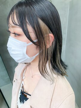 テトヘアー(teto hair) 外はねボブ、インナーカラー、グレージュ、アッシュ