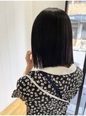 ショコラアッシュヘルシースタイルふんわりカール縮毛矯正[用賀]