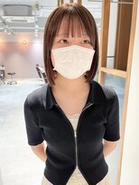 ラミエ バイ メルト 吉祥寺(lamie by melt)&nbsp;"久保田"あご下ボブシースルーバングインナーピンクベージュ