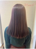 サラツヤストレートロング/くすみカラー/透明感カラー/縮毛矯正