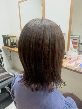 リアン 大森店(Rian) 外ハネセミボブ×30代チョコブラウンカラー