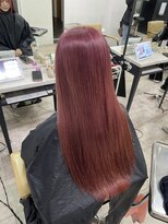 アジールヘア 所沢プロペ通り店(agir hair)&nbsp;エアリーロング美髪ケアブリーチピンクカラー練馬所沢韓国