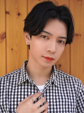 ブゾン(buZon) 【buZon ブゾン】センターパートダークアッシュニュアンスパーマ