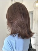 ミルクティーベージュダブルカラーケアブリーチハイライトカラー