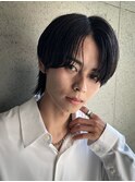 センターコンマバング×リバース毛流れニュアンスカルマパーマ