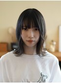 顔まわりレイヤーのミディアムヘア＊