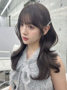 エヌアイ オモテサンドウ(ni omotesando) ☆お顔周りカット ココアブラウン 韓国くびれヘア☆