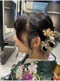 王道編み込みシニヨン