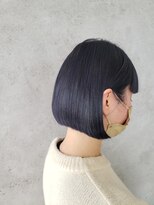 ニューカマー バイ ヘッドライト シブヤ(NEW COMER by HEADLIGHT shibuya)&nbsp;ブルーブラック×ミニボブ