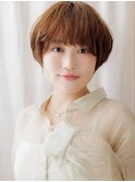 アプリコットオレンジショートマッシュルームヘアZ浦和20代30代