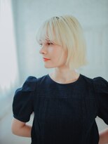 エーバイフー 江坂店(A BY WHO)&nbsp;A BY WHO江坂/ハイトーンボブ/ブロンド/ブリーチ