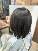 オリーブグレークラゲヘアーレイヤー