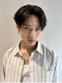 サーフカール/刈り上げセンターパート/波巻きツイストスパイラル