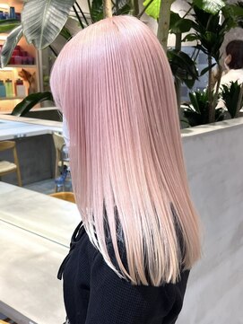 サンクマーケット 渋谷(cinq MARKET) 渋谷ケアブリーチカラーコーラルピンクベージュピンクブラウン◆