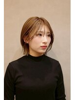 モネ 栄 久屋大通店(monet)&nbsp;ショートボブミルクティーベージュカラーダブルカラーハイトーン