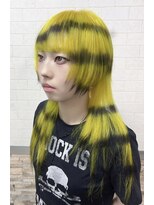 トリットフューアトリット(Hair & Make studio Tritt fur Tritt) ネオンイエローstripes☆★