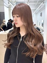 ニーム 栄(nimes)&nbsp;ヘーゼルベージュ/ミルクティーベージュ/ブリーチ1回/巻き髪