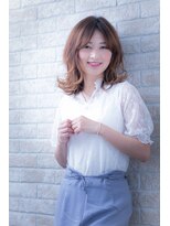 エルデ ナインズ ヘアー スタンド 川口店(elde 9's HAIR STAND)&nbsp;グレージュひし形シルエットの大人かわいい切りっぱなしボブ
