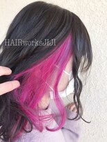 ヘアーワークス ジジ(HAIR works JIJI) インナーカラー ピンクパープル