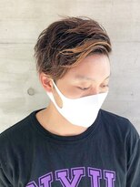 ヘアークリエイ トポライトウィロー 烏丸(Hair Create Polite willow) 無造作ベージュブラウンネーブレスツーブロックショート