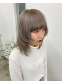グレージュ ブリーチカラー ハイトーン 福岡 天神 薬院